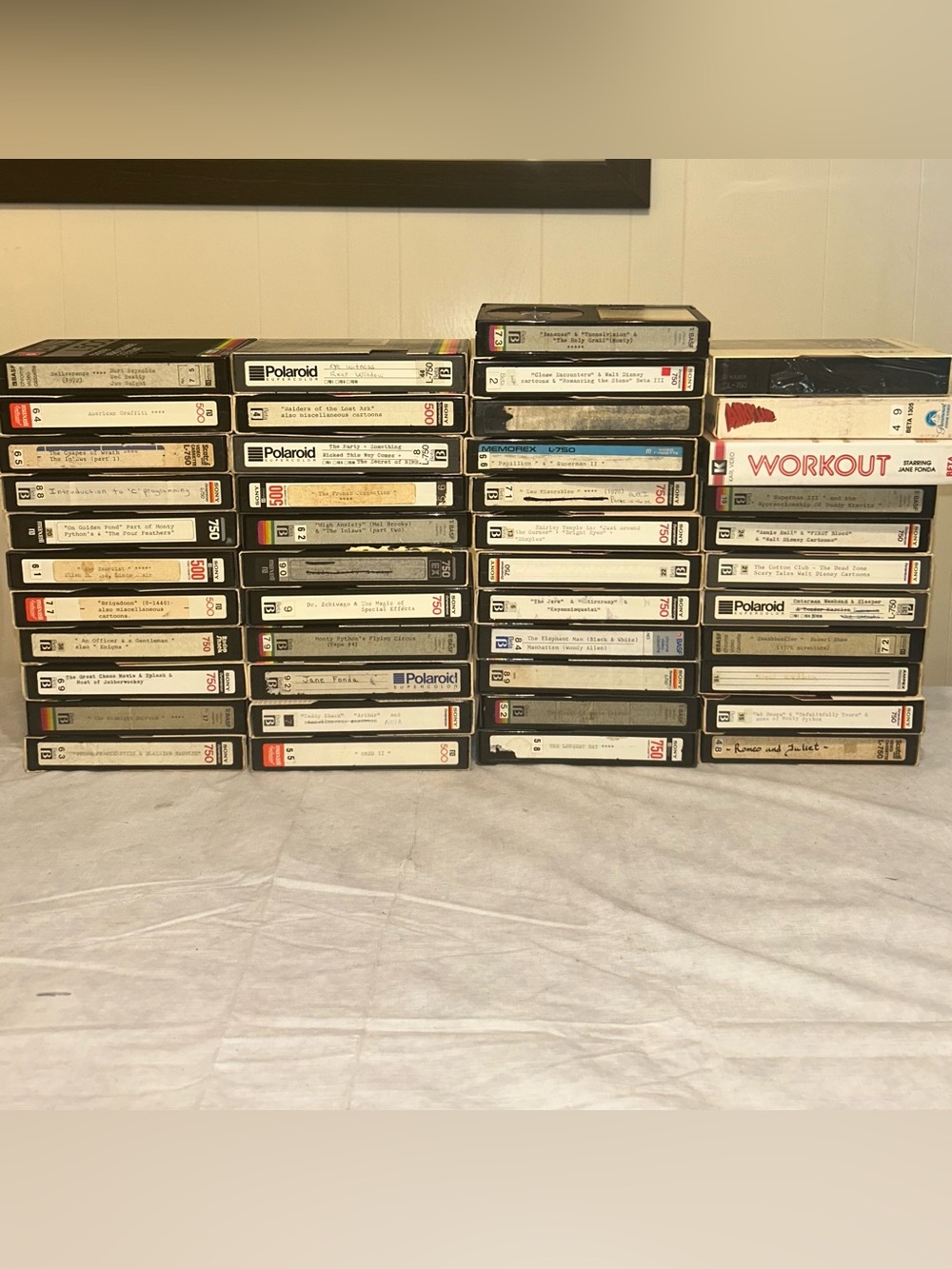 Lot of 45 Vintage Betamax Tapes